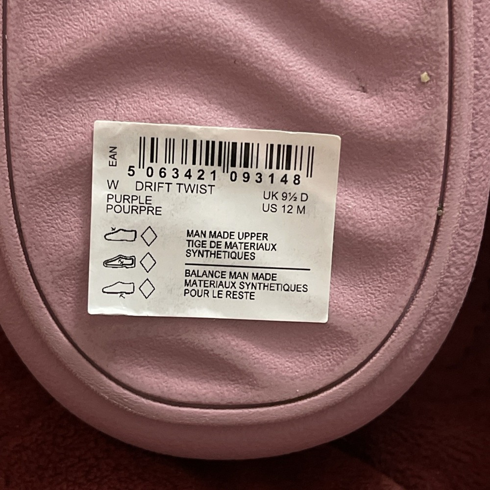 Clarks Womens 12 M Drift Twist Purple‎ Synthetic Casual Slides Sandals Shoes - Picture 12 of 14